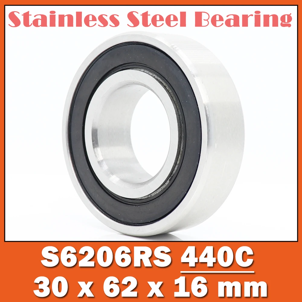 S6206RS Bearing 30*62*16 mm ( 2 PCS ) ABEC-3 440C Stainless Steel S 6206RS Ball Bearings 6206 Stainless Steel Ball Bearing
S6206RS Bearing 30*62*16 mm ( 2 PCS ) ABEC-3 440C Stainless Steel S 6206RS Ball Bearings 6206 Stainless Steel Ball Bearing