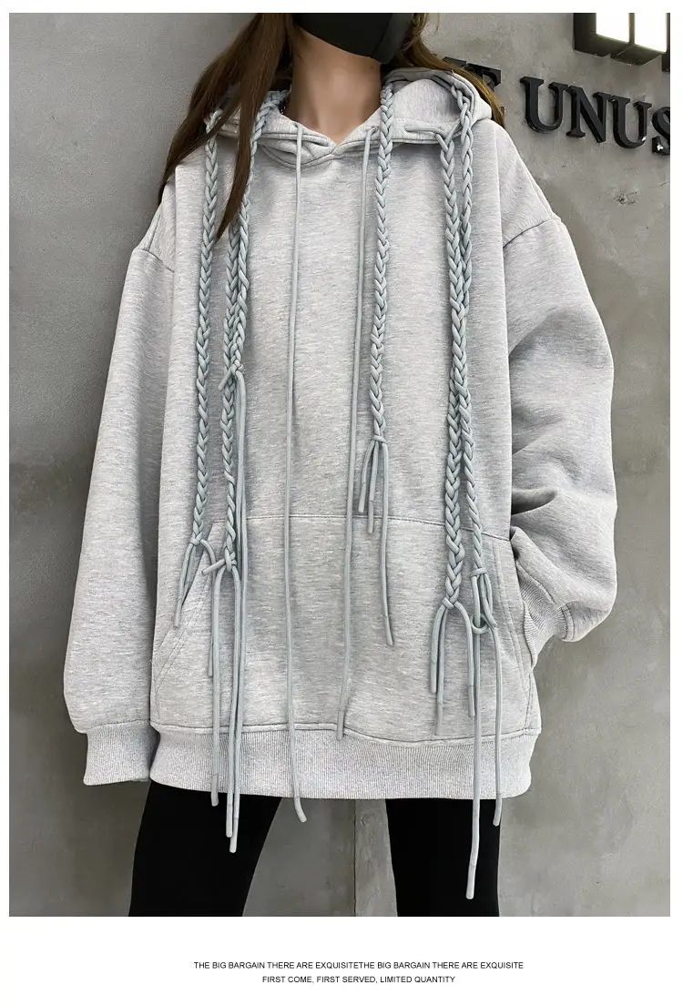 Autumn And Winter Plus Velvet Padded Sweater Women New Style Fried Street Loose Tide Korean Style Hooded Long Ladies Jacket
Autumn And Winter Plus Velvet Padded Sweater Women New Style Fried Street Loose Tide Korean Style Hooded Long Ladies Jacket
