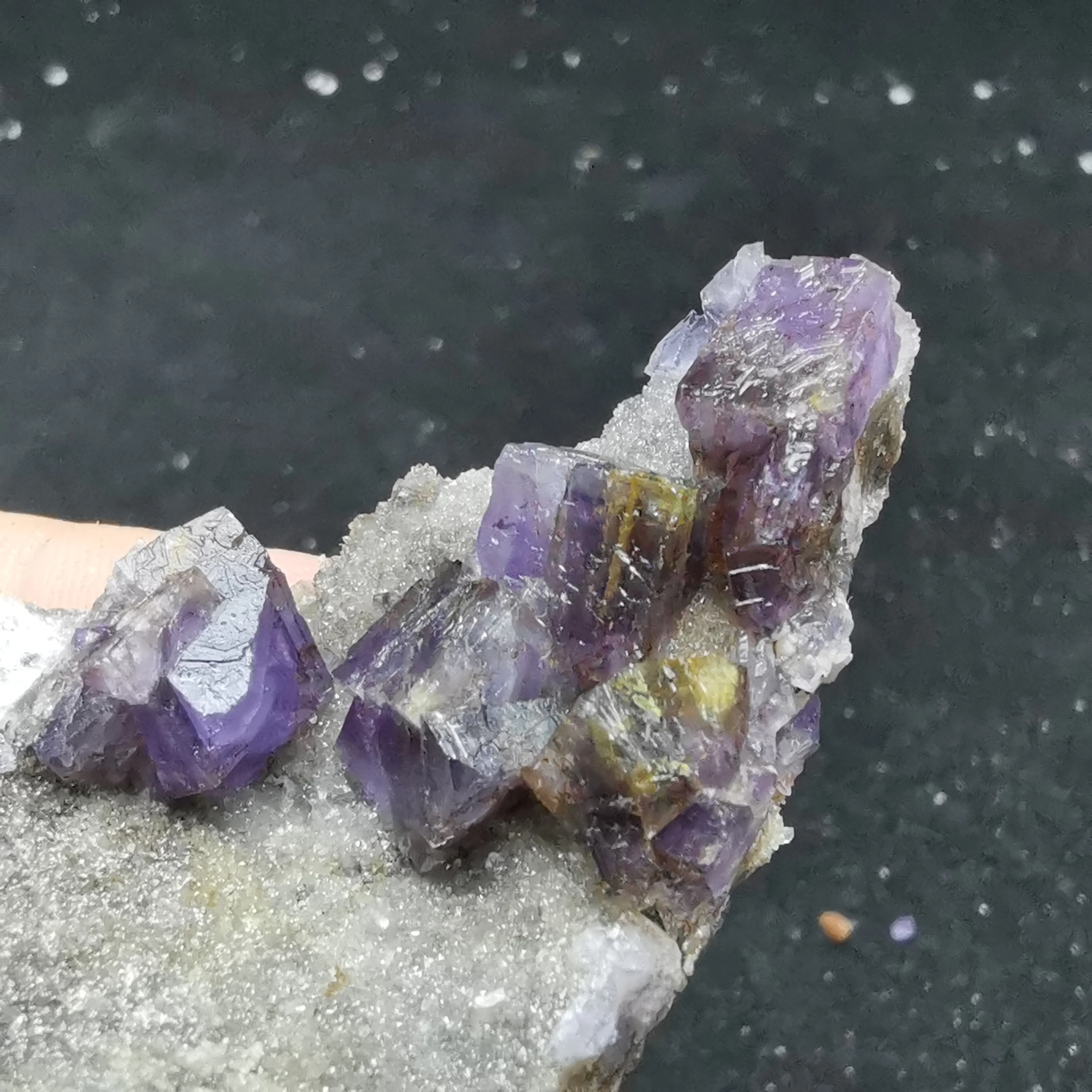 

41.2gNatural rare window purple fluorite mineral specimen healing energy CRYSTAL QUARTZ GEM original stone teaching home decora