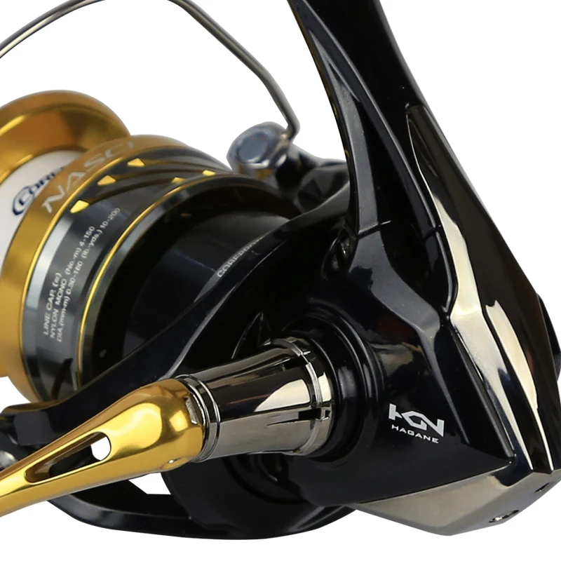 SHIMANO NASCI 500 1000 2000 2500 3000 4000 5000 Gear Ratio 5.0:1 6.2:1 4+1BB HAGANE GEAR Ultra Light Saltewater Fishing Reels
SHIMANO NASCI 500 1000 2000 2500 3000 4000 5000 Gear Ratio 5.0:1 6.2:1 4+1BB HAGANE GEAR Ultra Light Saltewater Fishing Reels