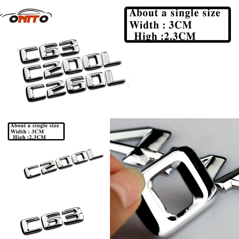 ABS 1pcs Car Emblem Sticker for C63 C200L C260L SLK CLK SL CLS ML GL A B C E Series Word Trunk Body Badge Decals
ABS 1pcs Car Emblem Sticker for C63 C200L C260L SLK CLK SL CLS ML GL A B C E Series Word Trunk Body Badge Decals