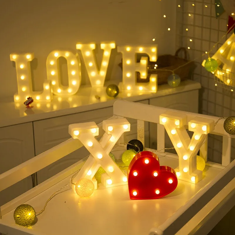Luxury Letter Alphabet LED Lights Luminous Number Lamp Battery Night Light for Home Wedding Birthday Christmas Party Decoration
Luxury Letter Alphabet LED Lights Luminous Number Lamp Battery Night Light for Home Wedding Birthday Christmas Party Decoration