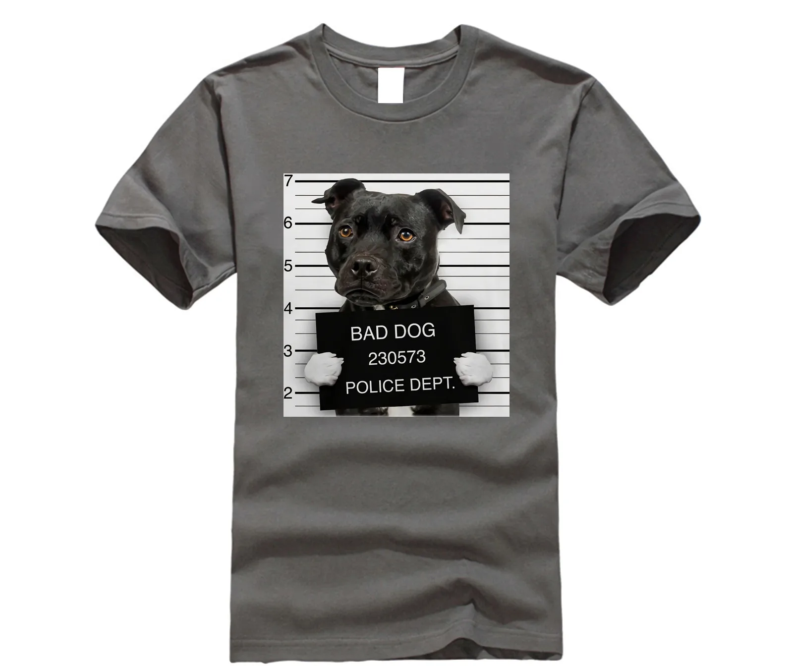2020 летняя футболка мужская белая собака Mugshot бык-футболка с фотографией терьера