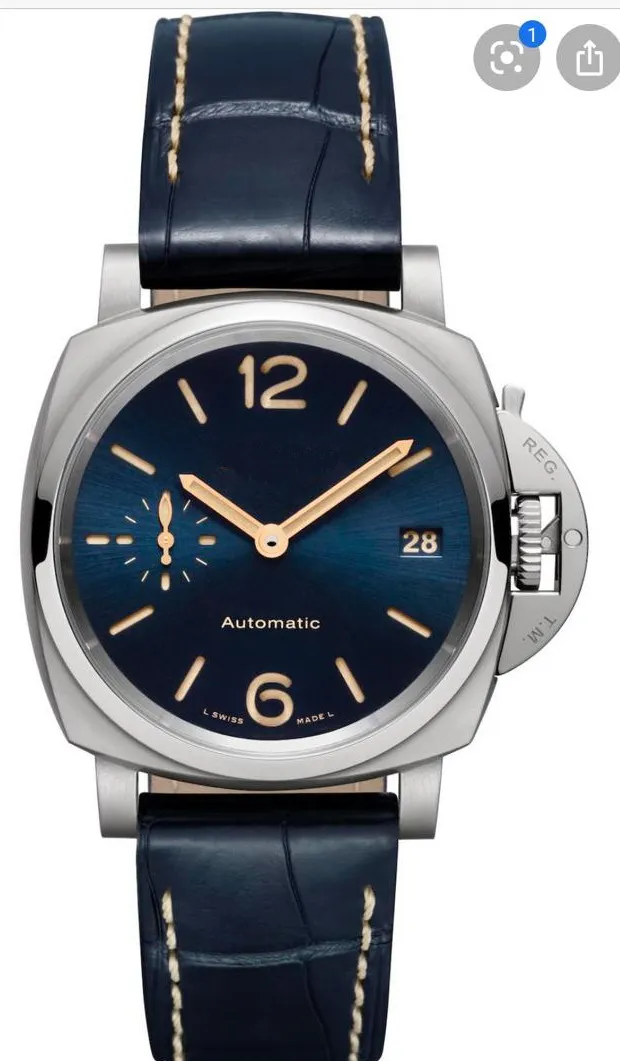 Luxury Brand New Men Automatic Mechanical Stainless Steel Due 1950 3 Days Luminous Watches Blue Leather Watch 44mm
Luxury Brand New Men Automatic Mechanical Stainless Steel Due 1950 3 Days Luminous Watches Blue Leather Watch 44mm