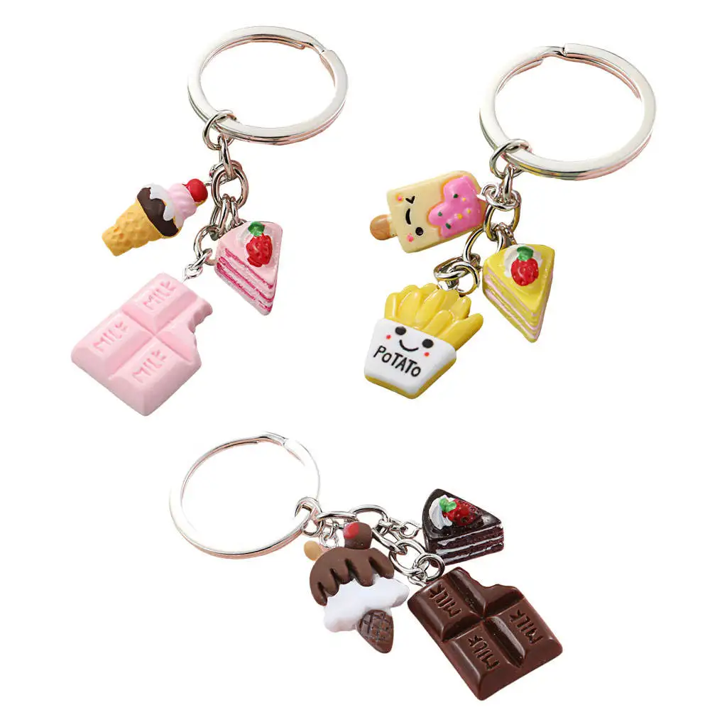 Food Keychain Keychain Chocolate Cake Charming Dessert Durable Ice Cream for Fashion Accessories, Birthday Gift, Ornaments 
Food Keychain Keychain Chocolate Cake Charming Dessert Durable Ice Cream for Fashion Accessories, Birthday Gift, Ornaments