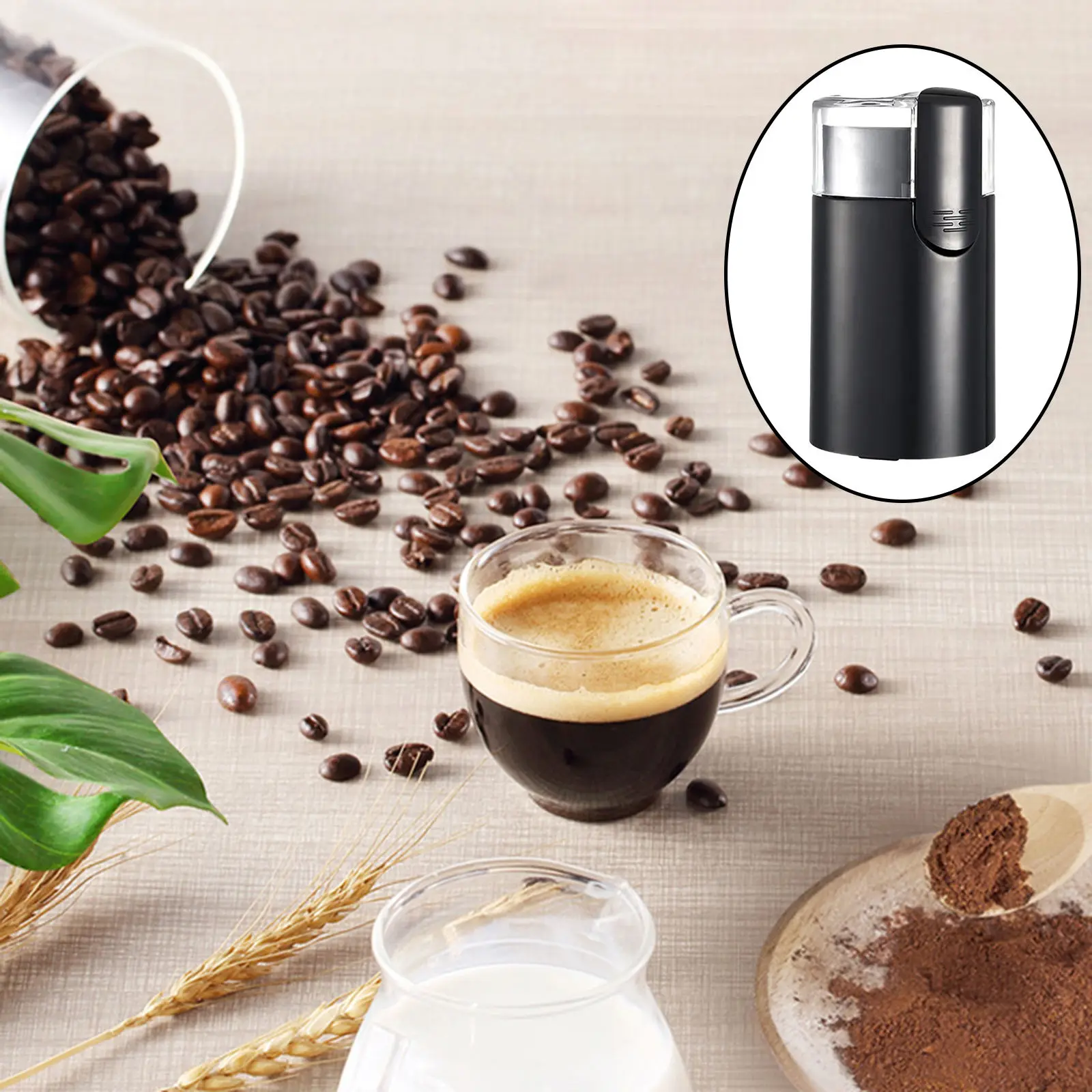 Coffee Bean Grinder Small Easy On/Off Spice Grinder for Grains Coffee Beans Spices
Coffee Bean Grinder Small Easy On/Off Spice Grinder for Grains Coffee Beans Spices