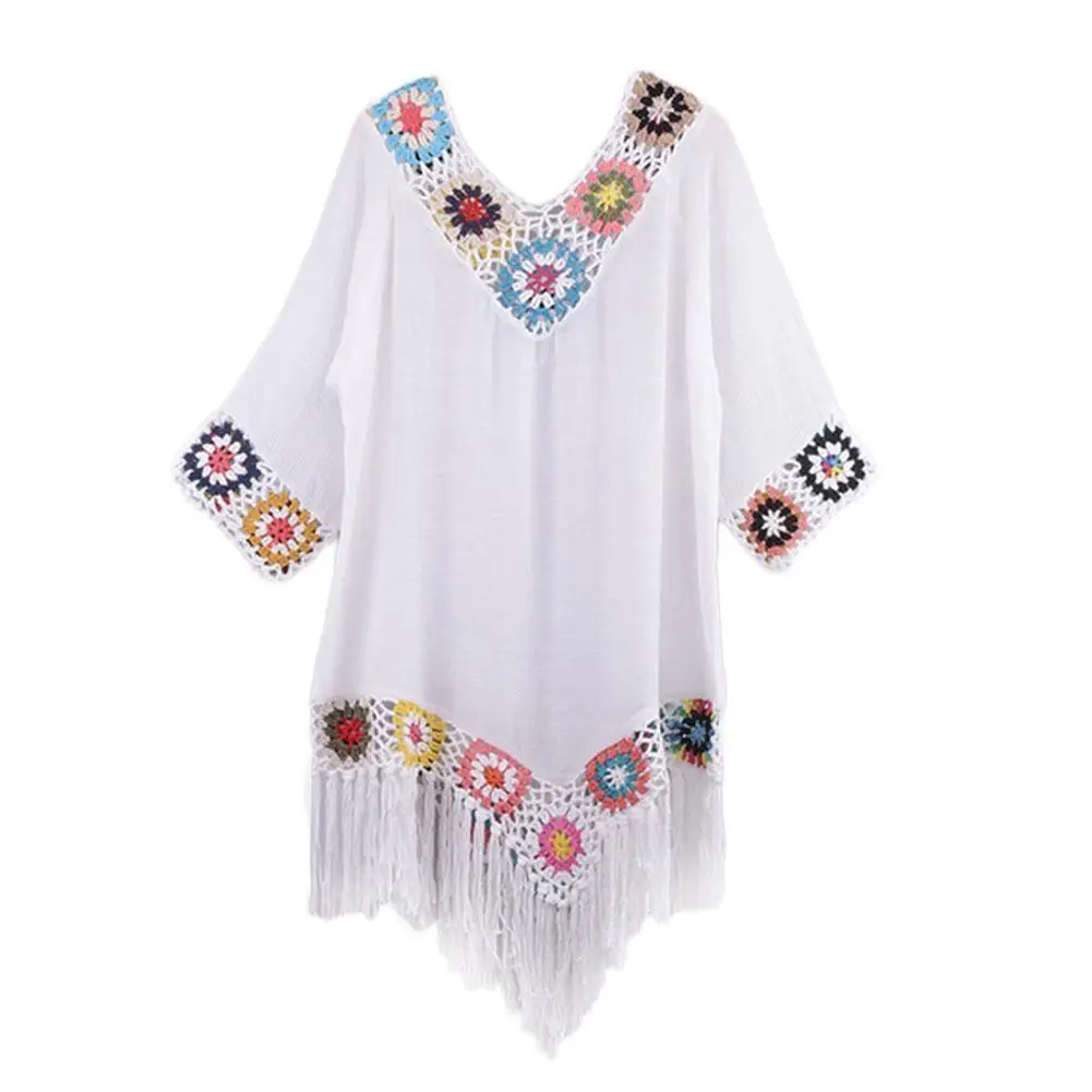 2021 Summer New Women’s Crochet Chiffon Tassel Tunic Bikini Dress Up Beachwear Swimwear Robe Dresses Beach Swimsuits Cover C1H1 
2021 Summer New Women’s Crochet Chiffon Tassel Tunic Bikini Dress Up Beachwear Swimwear Robe Dresses Beach Swimsuits Cover C1H1