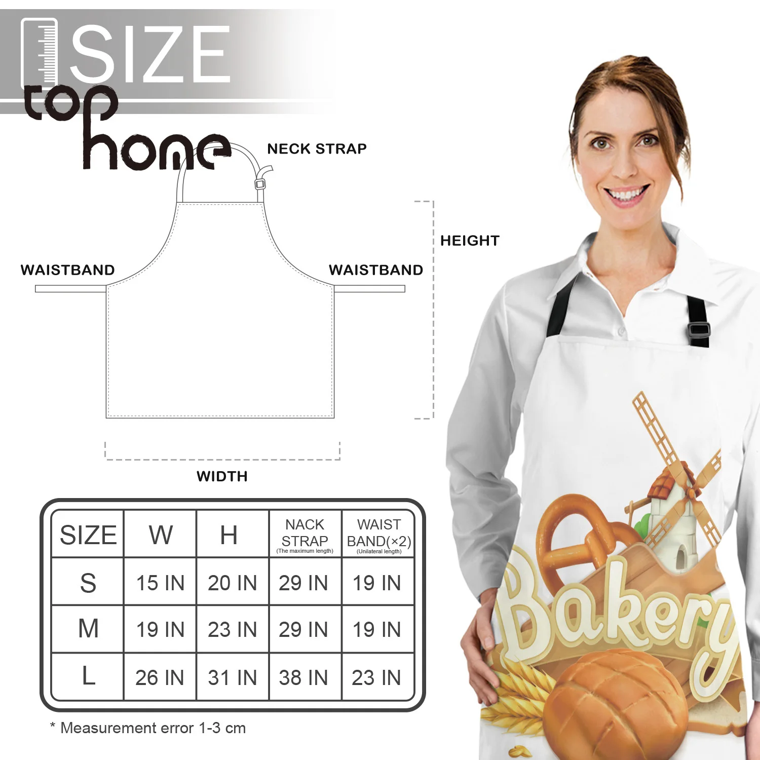 Tophome Kitchen Apron Bread Windmill Printed Adjustable Sleeveless Canvas Aprons for Men Women Kids Home Cleaning Tools
Tophome Kitchen Apron Bread Windmill Printed Adjustable Sleeveless Canvas Aprons for Men Women Kids Home Cleaning Tools