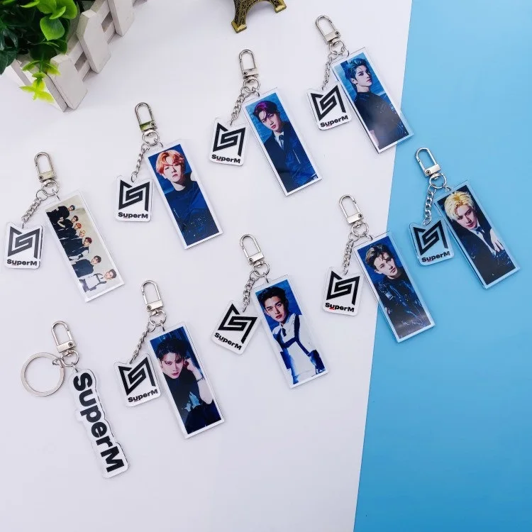 K pop SUPER M SuperM (TAEMIN EXO NCT WAY V) Сеульский всплывающее кольцо Официальный брелок KAI