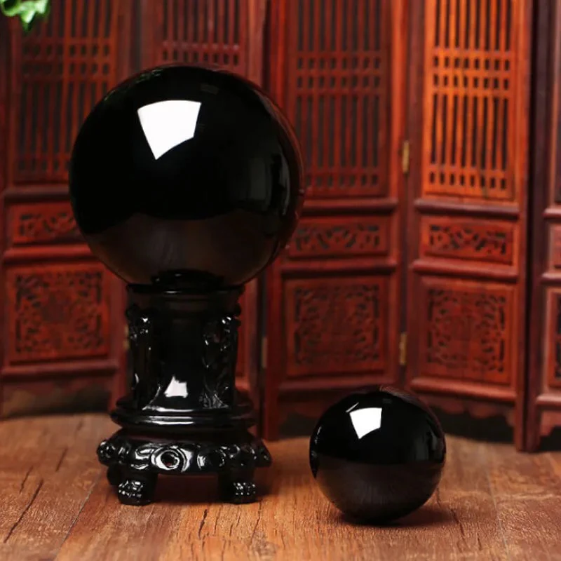 Natural Obsidian Crystal Ball Diviner Circular Stone Reiki Healing FengShui For Home & Office Decor
Natural Obsidian Crystal Ball Diviner Circular Stone Reiki Healing FengShui For Home & Office Decor