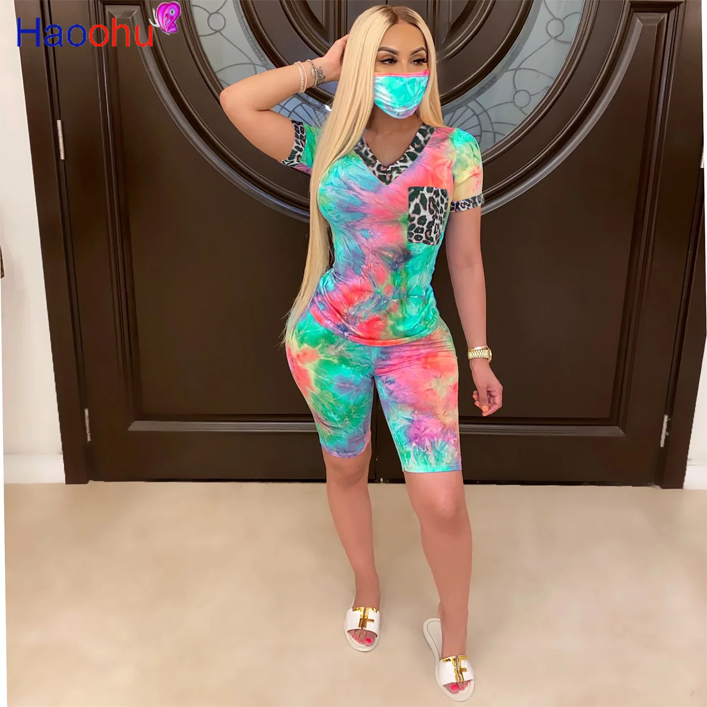 Tie Dye Biker Shorts Set Women Tracksuit 2 Piece Set Summer Lounge Wear Two Piece Outfits Matching Sets for Women Sweat Suits
Tie Dye Biker Shorts Set Women Tracksuit 2 Piece Set Summer Lounge Wear Two Piece Outfits Matching Sets for Women Sweat Suits
