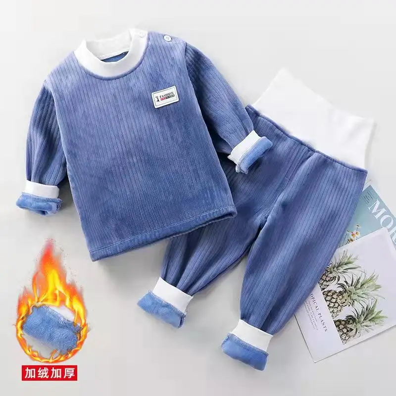 Autumn and Winter Children's Double-sided Velvet Thick Warm Pajamas Infant High Waist Suits Boys And Girls Baby Home Clothes
Autumn and Winter Children's Double-sided Velvet Thick Warm Pajamas Infant High Waist Suits Boys And Girls Baby Home Clothes