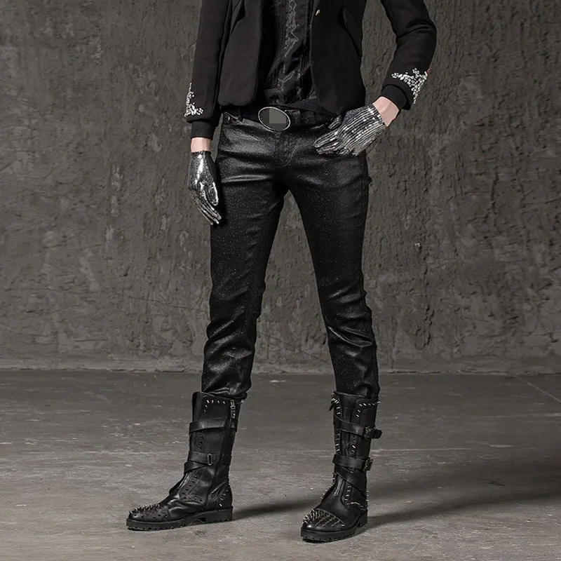 New Autumn Winter Mens Casual Trousers Bright Punk Elastic Pencil Streetwear Slim Fit Biker Pants Male Plus Size 
New Autumn Winter Mens Casual Trousers Bright Punk Elastic Pencil Streetwear Slim Fit Biker Pants Male Plus Size
