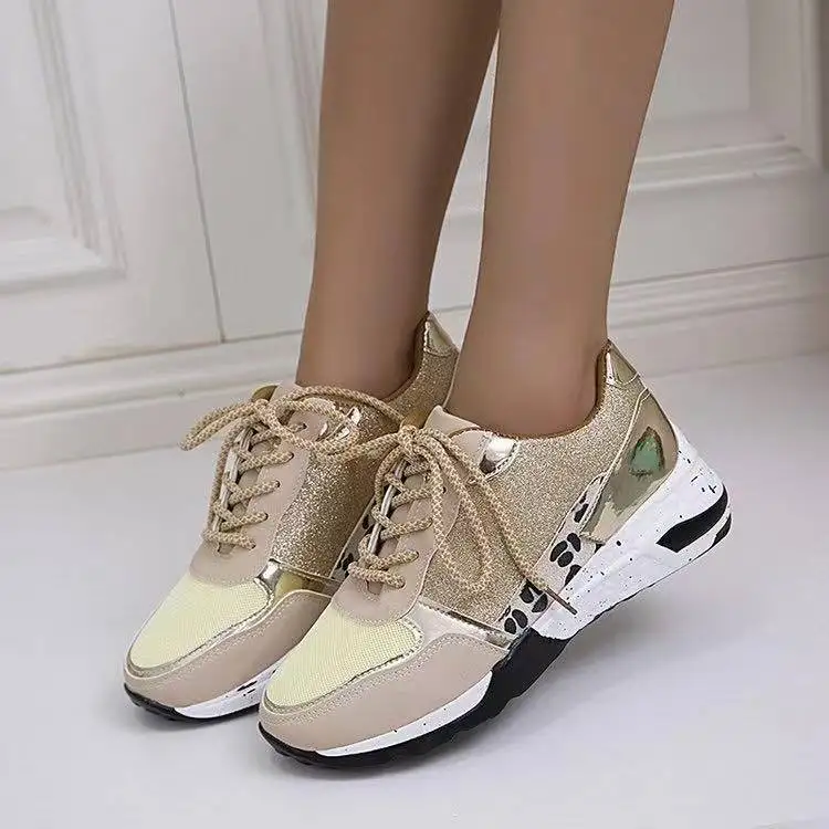 

Thick Bottom Leopard Color Matching Daddy Shoes Women Casual Sports Shoes Dolce and Gabbana Sneakers Designer Brand Luxury Women