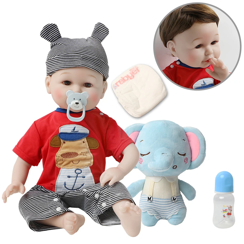 56CM Realistic toddler bebe doll Hair real Bonecas clothes lifelike 22 inch soft silicone reborn boy baby doll toys for children
56CM Realistic toddler bebe doll Hair real Bonecas clothes lifelike 22 inch soft silicone reborn boy baby doll toys for children