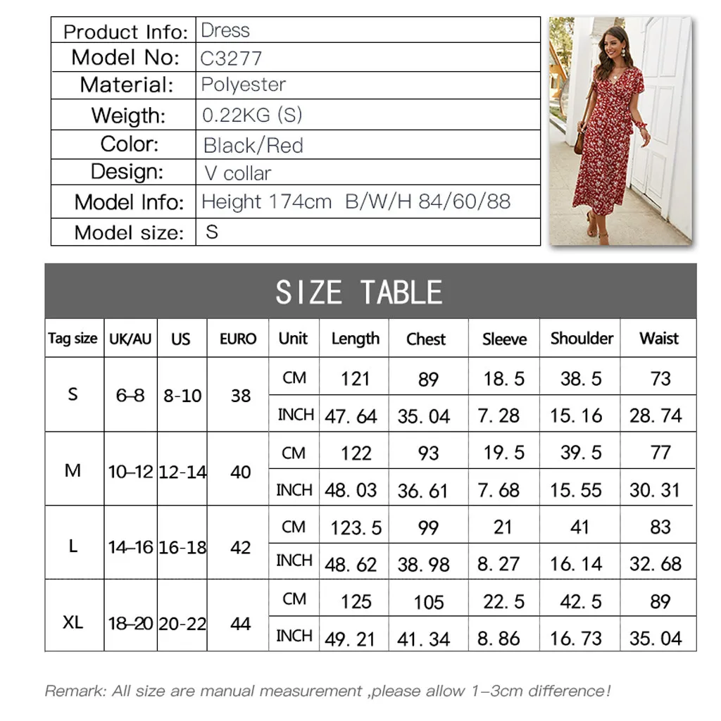 2020 Summer Dress Floral Chiffon Midi Dress Plus Size Boho Dresses V-neck Elegant Women Party Short Sleeve Dress Vestidos#J30
2020 Summer Dress Floral Chiffon Midi Dress Plus Size Boho Dresses V-neck Elegant Women Party Short Sleeve Dress Vestidos#J30