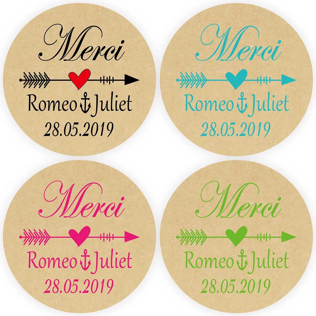DouxArt 100 Pieces Stickers Personalized Merci, 4CM Arrow Heart Kraft Wedding Marriage Communion Baptism Handmade Gift Labels
DouxArt 100 Pieces Stickers Personalized Merci, 4CM Arrow Heart Kraft Wedding Marriage Communion Baptism Handmade Gift Labels