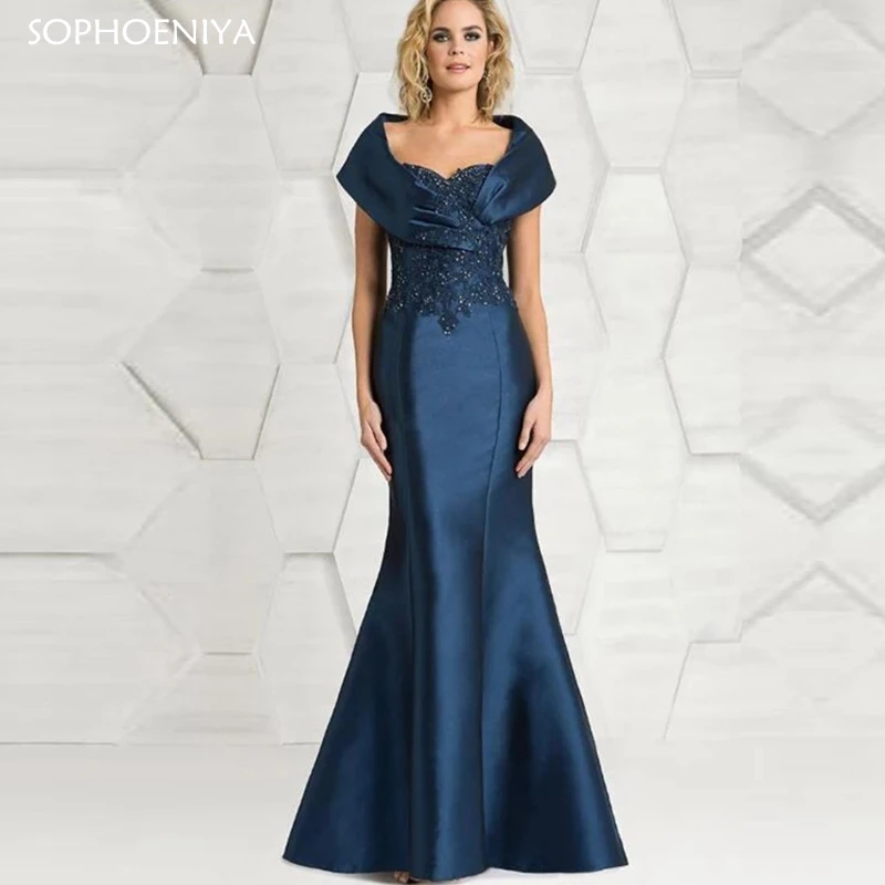New Arrival Elegant Mermaid Mother of the Bride Dresses Lace Applique Beaded Cap Sleeve Wedding Guest Gowns Vestidos de Fiesta
New Arrival Elegant Mermaid Mother of the Bride Dresses Lace Applique Beaded Cap Sleeve Wedding Guest Gowns Vestidos de Fiesta