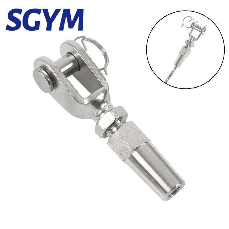 1PCS 3/4/5/6mm Wire Rope 316 Stainless Steel Swageless Fork/Jaw Terminal Cable DIY Fitting Rigging Hardware Balustrade kit
1PCS 3/4/5/6mm Wire Rope 316 Stainless Steel Swageless Fork/Jaw Terminal Cable DIY Fitting Rigging Hardware Balustrade kit
