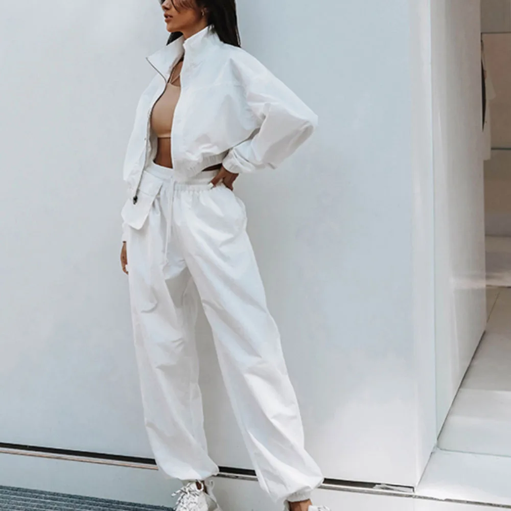 2021 Women's Autumn New Style Trouser Suit Casual Fashion Commuter Style Solid Color Zipper Stand-up Collar Two-piece Sets
2021 Women's Autumn New Style Trouser Suit Casual Fashion Commuter Style Solid Color Zipper Stand-up Collar Two-piece Sets