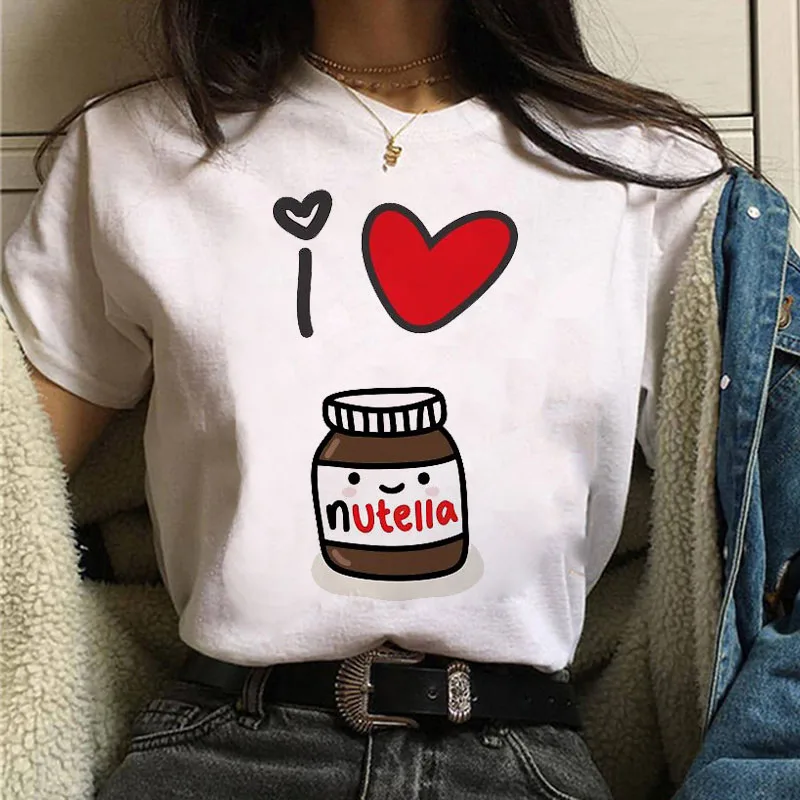 90s Harajuku I Love Nutella T-shirt Womens Kawaii Shirt Printing Fashion Tshirt Cute Cartoon Graphic Ulzzang Tees Y2k Tops
90s Harajuku I Love Nutella T-shirt Womens Kawaii Shirt Printing Fashion Tshirt Cute Cartoon Graphic Ulzzang Tees Y2k Tops