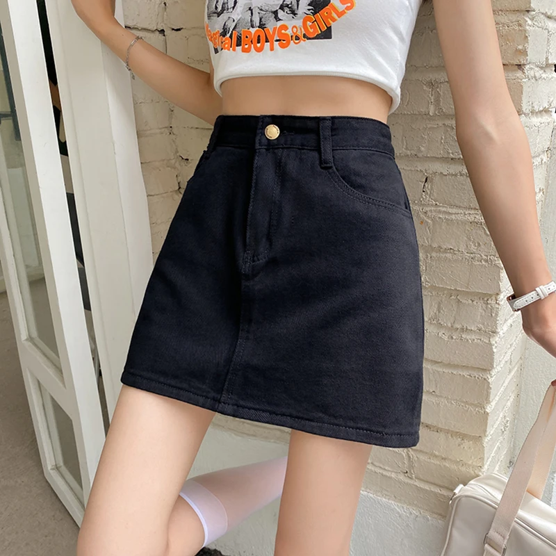 Trendy High Waist Women Solid Color Retro Washed Mini Denim Skirt Spring Summer Female A-line Casual Ladies Jeans Short Skirts
Trendy High Waist Women Solid Color Retro Washed Mini Denim Skirt Spring Summer Female A-line Casual Ladies Jeans Short Skirts