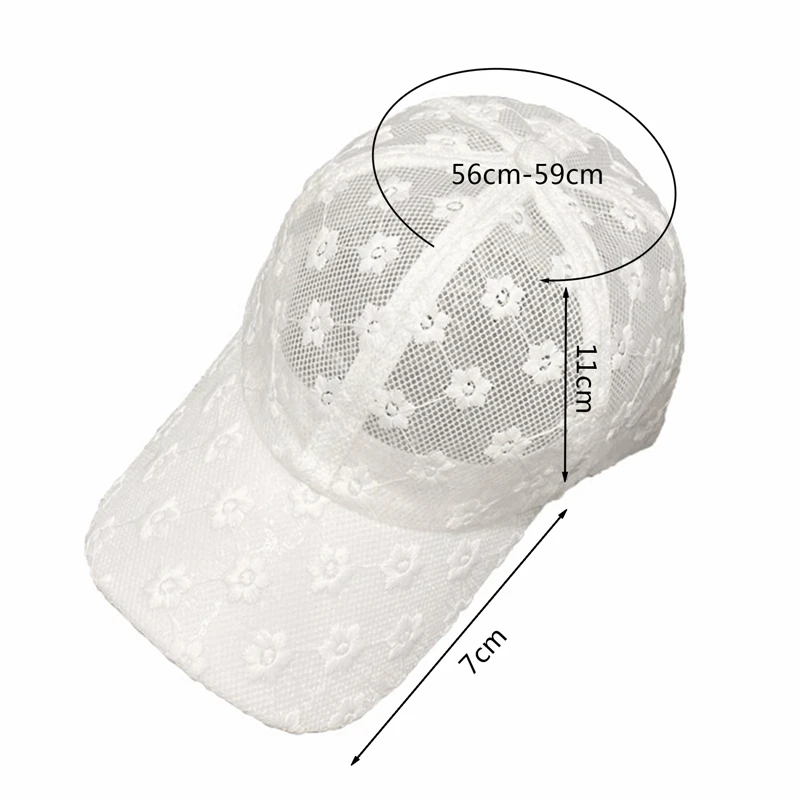 56-59cm Summer Lace Hat Cotton Baseball Cap For Women Adjustable Hip Hop Fashion Female Breathable Mesh Girls Caps
56-59cm Summer Lace Hat Cotton Baseball Cap For Women Adjustable Hip Hop Fashion Female Breathable Mesh Girls Caps