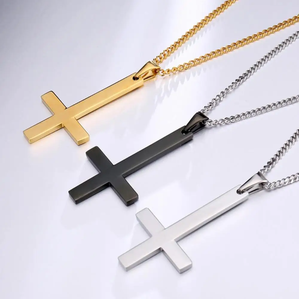 2022 Western Hot Inverted Cross Pendant Necklace Plain Stainless Steel Pendant Necklace Fashion Male Jewelry
2022 Western Hot Inverted Cross Pendant Necklace Plain Stainless Steel Pendant Necklace Fashion Male Jewelry