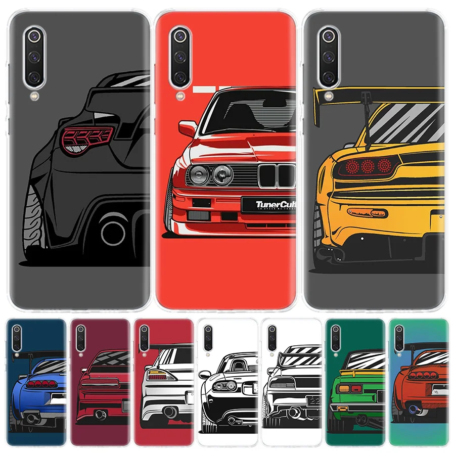 

Japan JDM Sports Cars Comic Silicon Call Phone Case For Xiaomi Redmi Note 10 Pro 10S 11 11S 11T 11E 12 9 9S 9T 8 8T 7 6 5 Cover