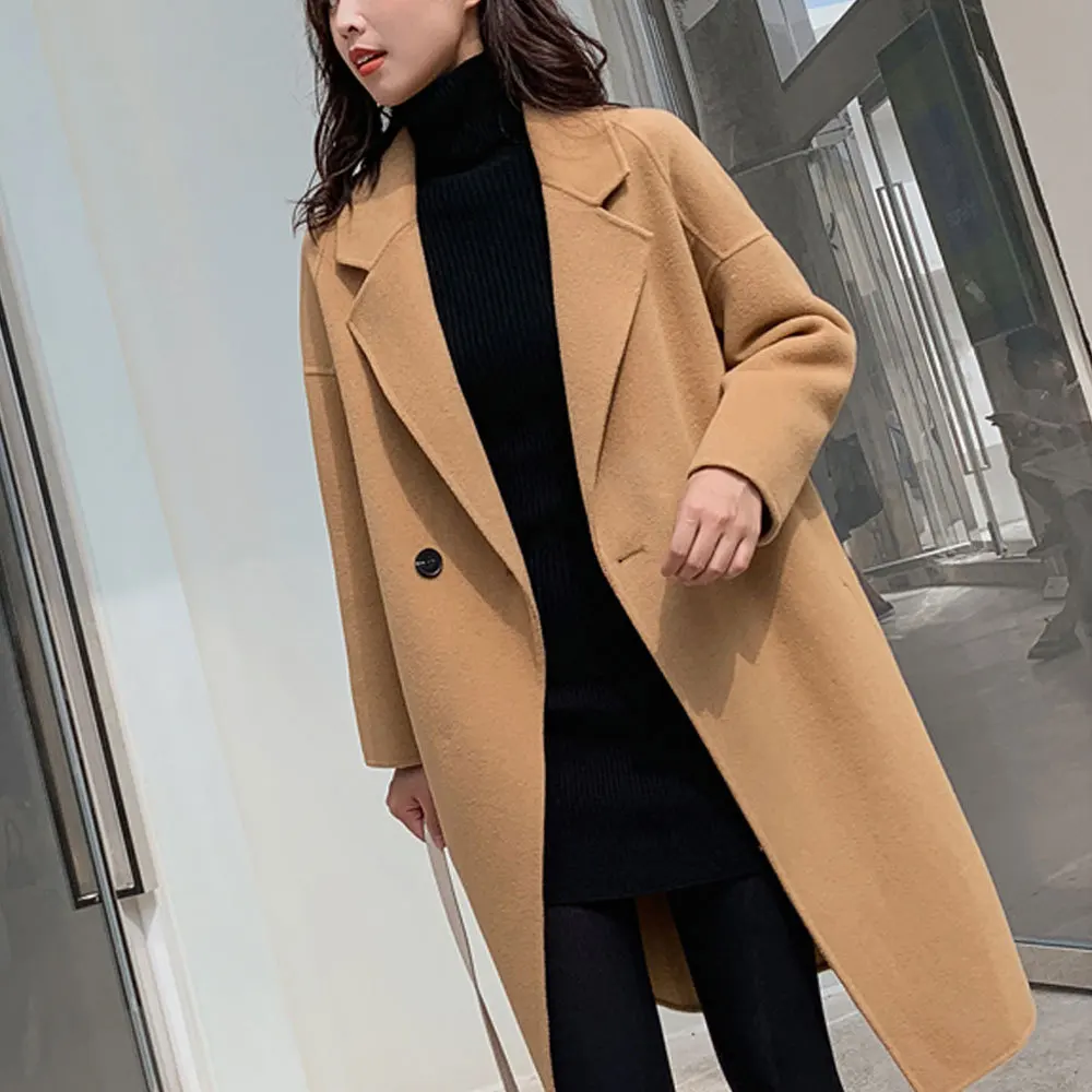 2020 Fat Sister Temperament Large Size Suit Collar Double-Sided Wool Casual Solid Color Mid-Length Loose Woolen Coat WomenB130
2020 Fat Sister Temperament Large Size Suit Collar Double-Sided Wool Casual Solid Color Mid-Length Loose Woolen Coat WomenB130