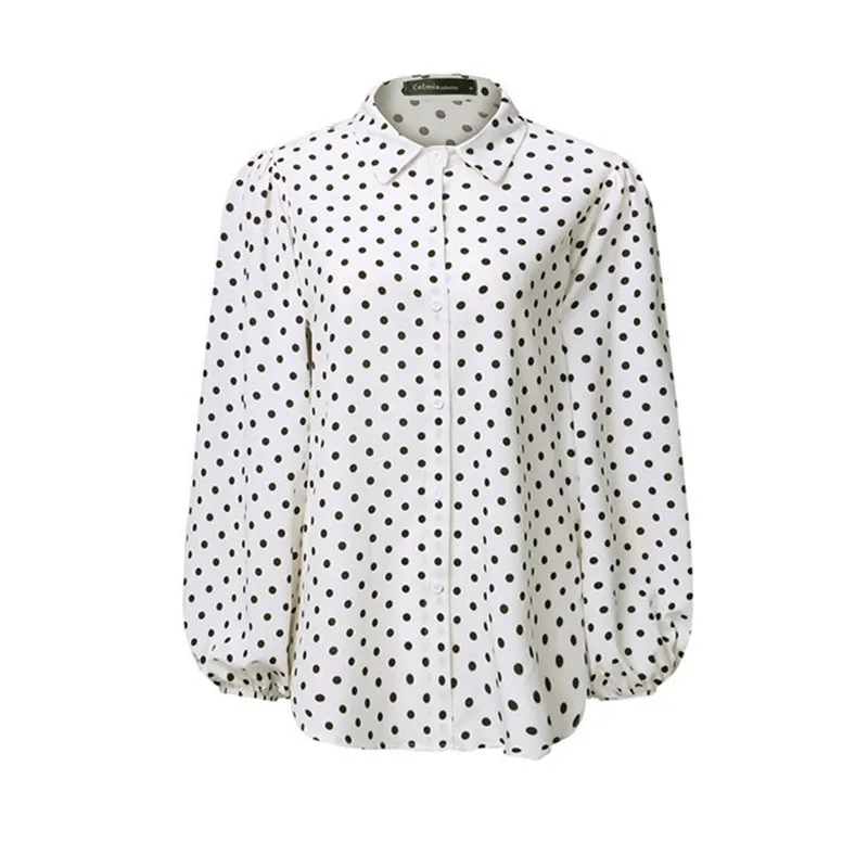 Stylish Tops Women Polka Dot Blouses 2021 Lantern Sleeve Casual Loose Lapel Neck Elegant OL Ladies Shirts Long Sleeve Blusas
Stylish Tops Women Polka Dot Blouses 2021 Lantern Sleeve Casual Loose Lapel Neck Elegant OL Ladies Shirts Long Sleeve Blusas
