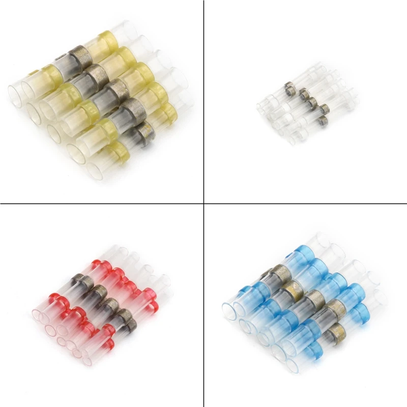 10/30/50PCS Waterproof Solder Seal Sleeve Splice Terminals Heat Shrink Electrical Wire Butt Connectors Kit Assortment 10-26AWG
10/30/50PCS Waterproof Solder Seal Sleeve Splice Terminals Heat Shrink Electrical Wire Butt Connectors Kit Assortment 10-26AWG