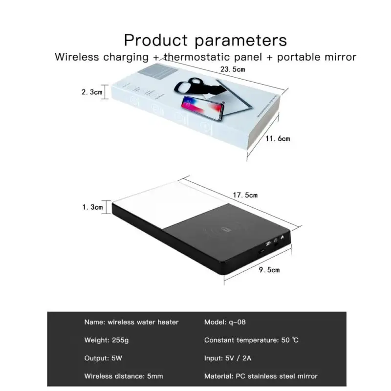 10W Wireless Charger Phone Charging Pad Multifunctional Coffee Heating Mug Cup Warmer heater Mirror For iphone xiaomi
10W Wireless Charger Phone Charging Pad Multifunctional Coffee Heating Mug Cup Warmer heater Mirror For iphone xiaomi