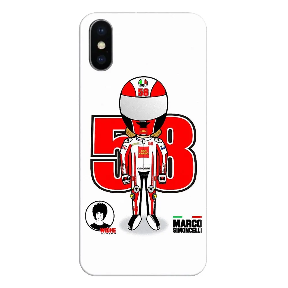 Мягкий силиконовый чехол из ТПУ с логотипом Марко Simoncelli 58 для iPod Touch Apple iPhone 11 Pro 4 4S