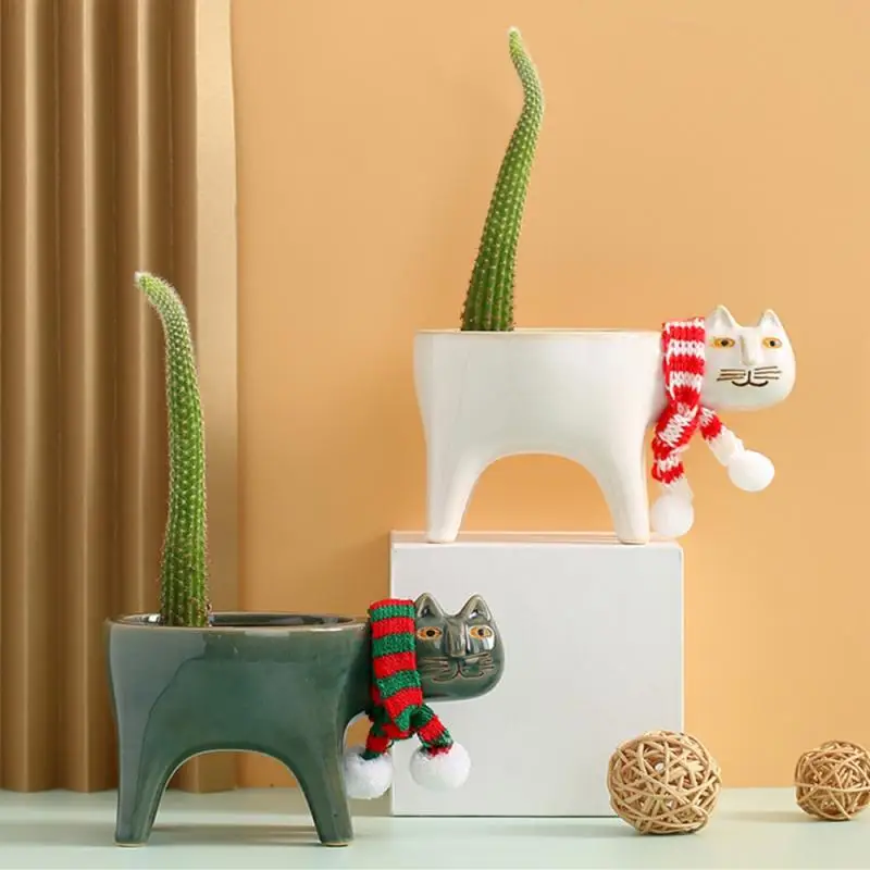 Home Garden Decoration Glazed Ceramic Cat Flower Pot mini Planter Succulent Pots Cactus Planter Pot Flowerpot for home Ornaments
Home Garden Decoration Glazed Ceramic Cat Flower Pot mini Planter Succulent Pots Cactus Planter Pot Flowerpot for home Ornaments