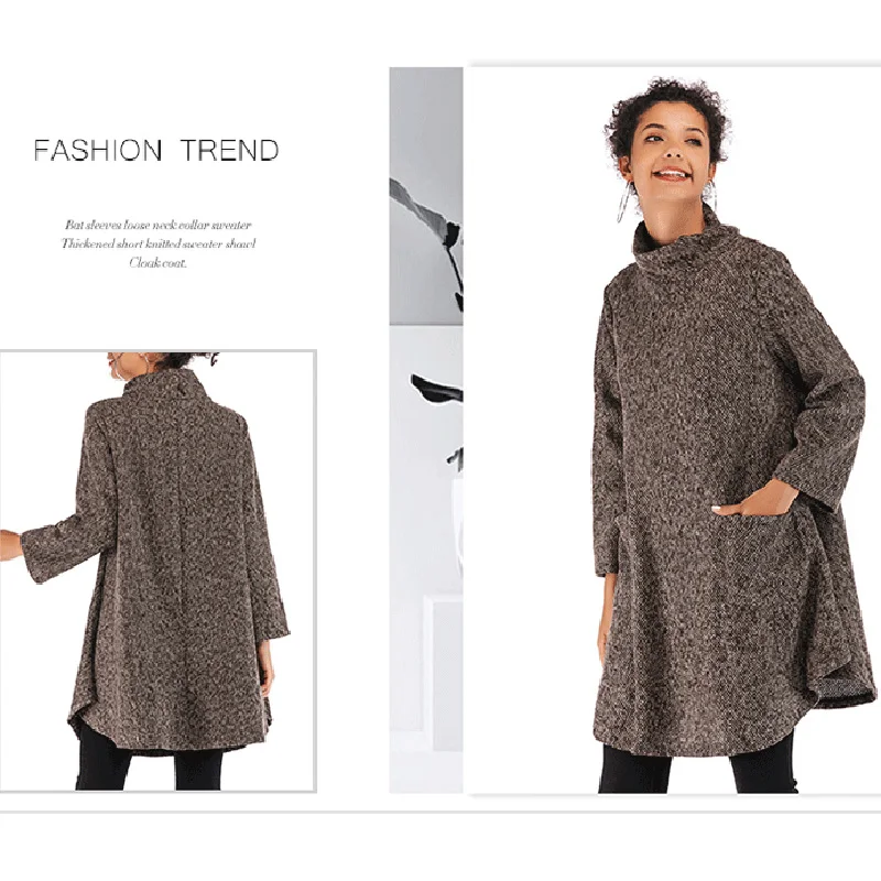 2019 New Women Sweaters High-necked Ruffled Sweater Loose Large Size Long Fashion Pullovers Sweater DO99
2019 New Women Sweaters High-necked Ruffled Sweater Loose Large Size Long Fashion Pullovers Sweater DO99