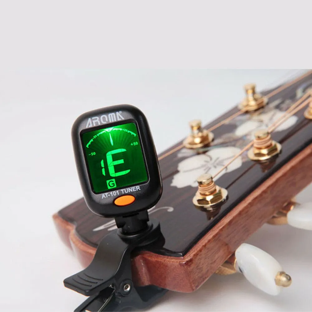 AT-101 Guitar Tuner Digital Chromatic LCD Rotatable Clip-on Electric Tuner With Battery For Bass Ukulele Violin Guitar Accessory
AT-101 Guitar Tuner Digital Chromatic LCD Rotatable Clip-on Electric Tuner With Battery For Bass Ukulele Violin Guitar Accessory