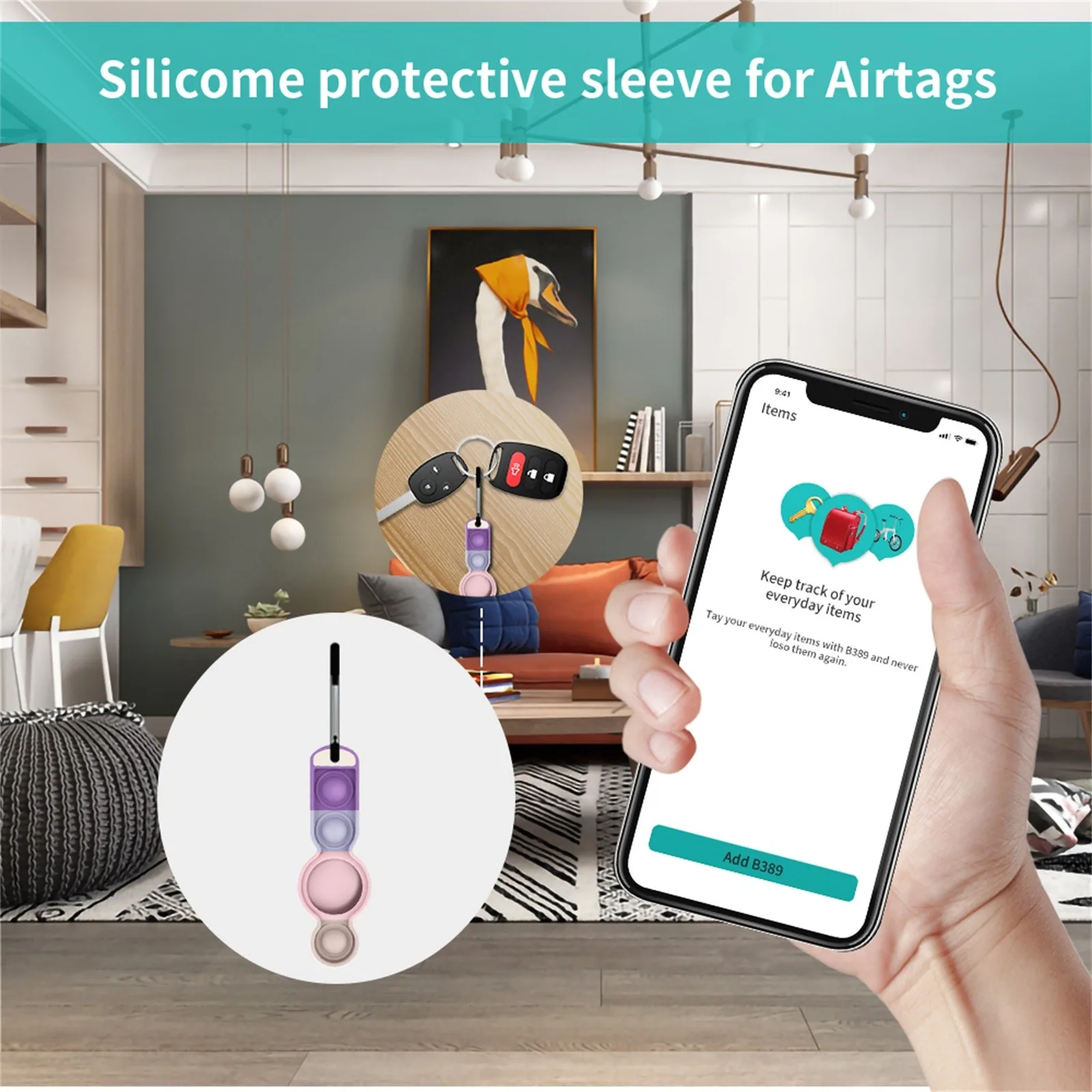 Непоседа куб игрушка для снятия стресса Apple AirTag Чехол пузырь защитный чехол