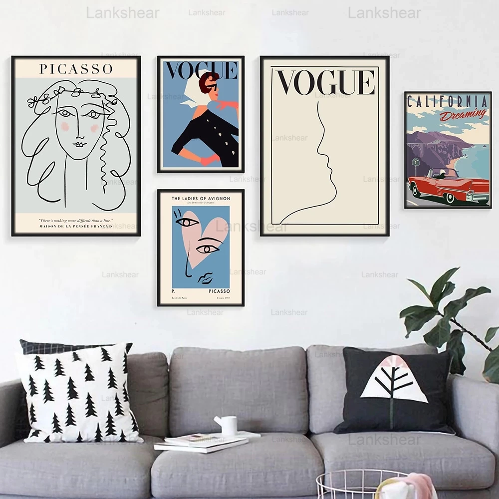 Fashion Girl Canvas Painting Modular Posters and Prints Picture Abstract Woman Feature Line Wall Art for Living Room Decoration
Fashion Girl Canvas Painting Modular Posters and Prints Picture Abstract Woman Feature Line Wall Art for Living Room Decoration