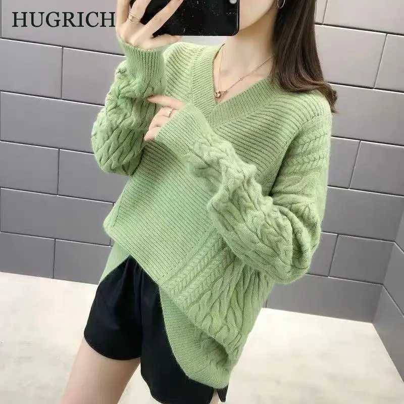 Women's Sweater Bat Sleeves V-neck Women's Knit Sweater Lazy Style Loose Sweater Pullover 2020 Spring And Autumn New
Women's Sweater Bat Sleeves V-neck Women's Knit Sweater Lazy Style Loose Sweater Pullover 2020 Spring And Autumn New
