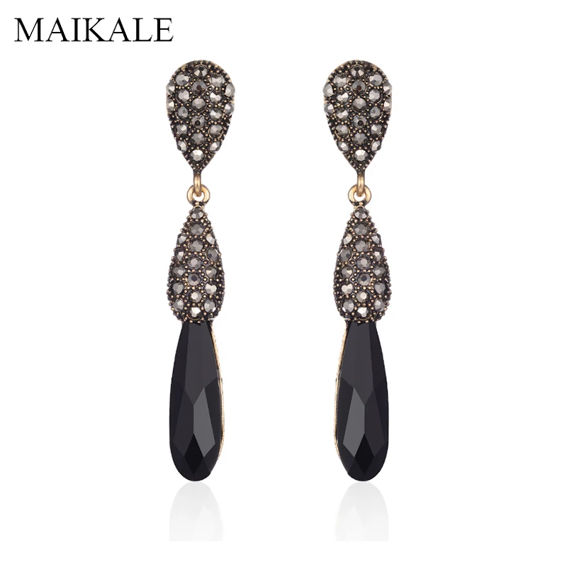 MAIKALE Vintage Water Drop Crystal Earrings for Women Zinc Alloy Metal Rhinestone korean Earings fashion jewelry 2021 wholesale
MAIKALE Vintage Water Drop Crystal Earrings for Women Zinc Alloy Metal Rhinestone korean Earings fashion jewelry 2021 wholesale