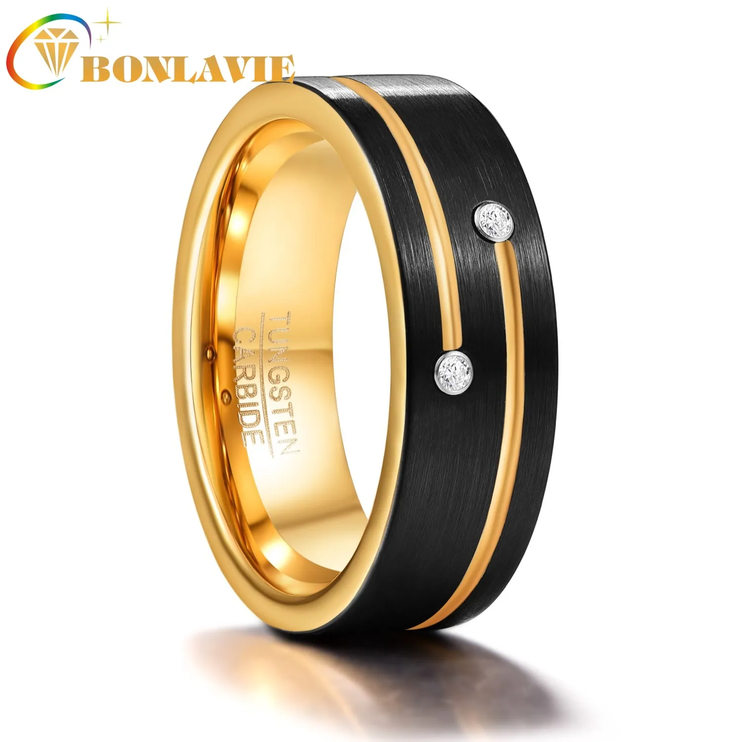 Gold Color Inner Anel Masculino Black Color Round Circle Zircon Tungsten Steel Carbide Rings For Men Engagement Wedding Rings
Gold Color Inner Anel Masculino Black Color Round Circle Zircon Tungsten Steel Carbide Rings For Men Engagement Wedding Rings