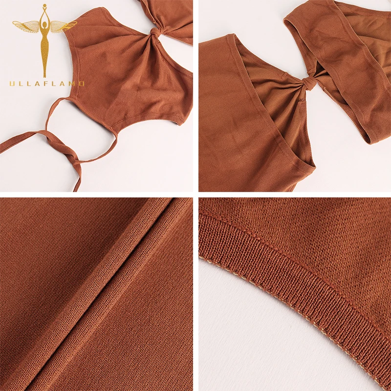 Women Halter Knitting Straight Dresses Solid Twist Backless Lace Up Hollow Sexy Dress Elegant Casual Lady Streetwear Midi Dress
Women Halter Knitting Straight Dresses Solid Twist Backless Lace Up Hollow Sexy Dress Elegant Casual Lady Streetwear Midi Dress