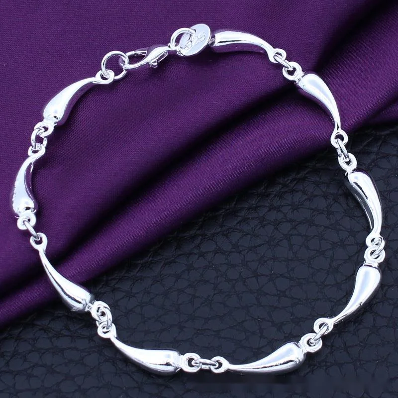 925 Sterling Silver Water Drop Bracelet Luxury Brand Women Bracelet Silver Bracelet Jewelry Christmas Gift
925 Sterling Silver Water Drop Bracelet Luxury Brand Women Bracelet Silver Bracelet Jewelry Christmas Gift