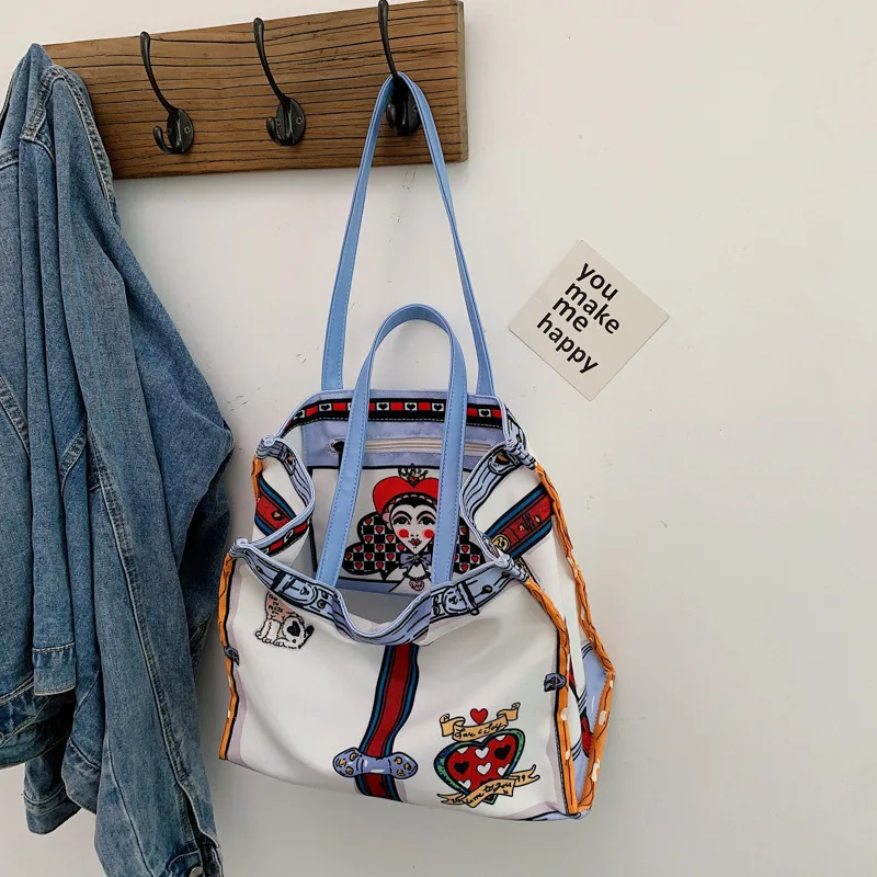 Casual Priting Large Capacity Tote For Women Cartoon Handbags Fashion Canvas Lady Shoulder Messenger Bags Female Buckets Bag
Casual Priting Large Capacity Tote For Women Cartoon Handbags Fashion Canvas Lady Shoulder Messenger Bags Female Buckets Bag