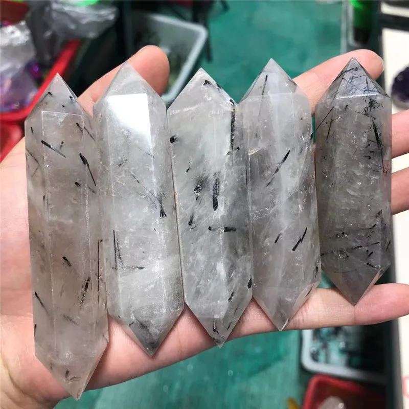 Natural Polished Healing Black Tourmaline Double Wand Point Quartz Crystal Tower Crystals For Decoration
Natural Polished Healing Black Tourmaline Double Wand Point Quartz Crystal Tower Crystals For Decoration