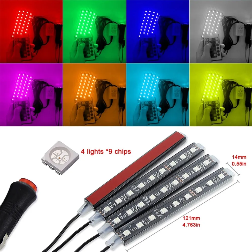 Car LED Strip Lights 4pcs 5050 RGB LED Multicolor Car Interior Atmosphere Lights USB LED Strip For Car TV Home
Car LED Strip Lights 4pcs 5050 RGB LED Multicolor Car Interior Atmosphere Lights USB LED Strip For Car TV Home