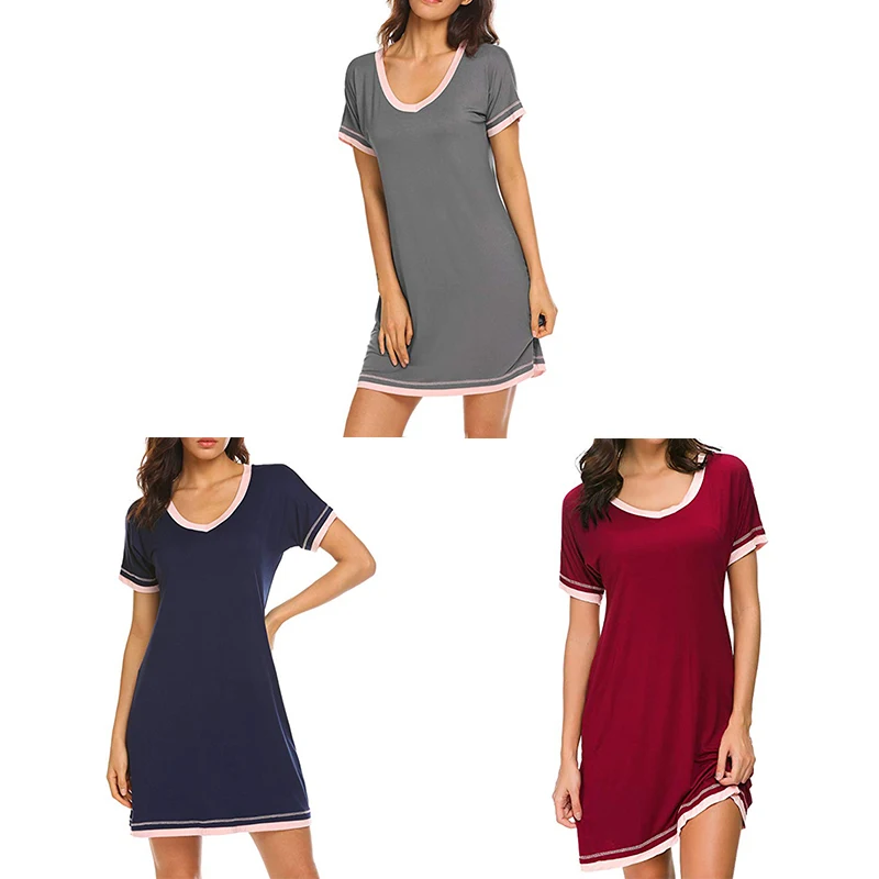 Summer Women's Nightdress Sexy Sleepwear Cotton Solid Round Neck Short Sleeve Nightdress Lingerie Nightgown Dress For Women
Summer Women's Nightdress Sexy Sleepwear Cotton Solid Round Neck Short Sleeve Nightdress Lingerie Nightgown Dress For Women