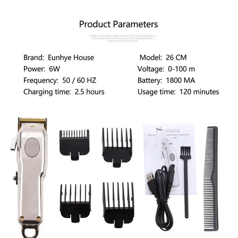 SURKER SK-807B Clipper Shaver Electric Beard Trimmer Portable Mini Hair Cutting Machine Men Razor with 4 Combs
SURKER SK-807B Clipper Shaver Electric Beard Trimmer Portable Mini Hair Cutting Machine Men Razor with 4 Combs