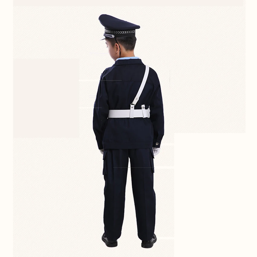 Policemen Cop Uniform Policewomen Fancy Cosplay Costumes Halloween Performance Boys Girls Clothing Set Full Sleeve Boys Jacket
Policemen Cop Uniform Policewomen Fancy Cosplay Costumes Halloween Performance Boys Girls Clothing Set Full Sleeve Boys Jacket